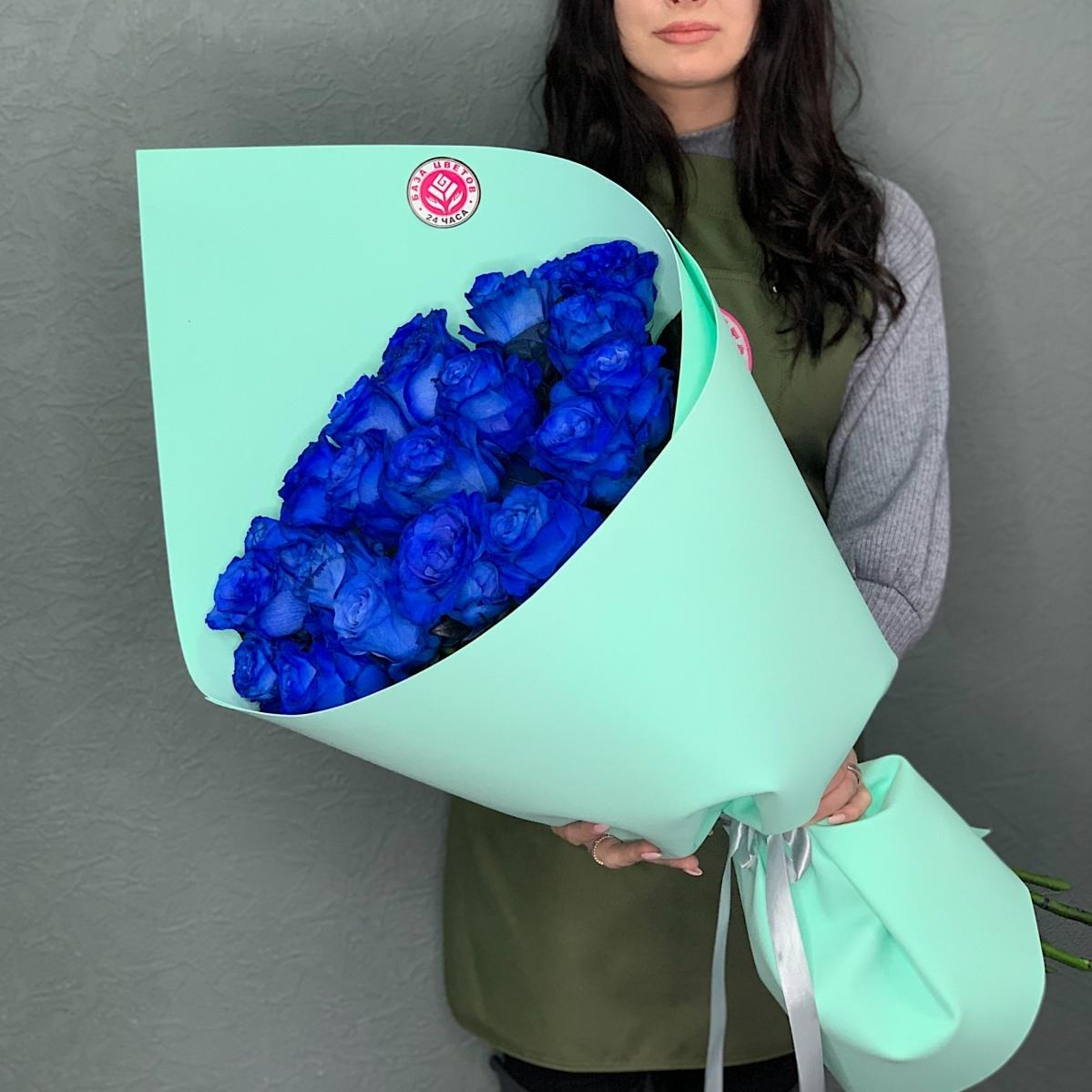 Эквадорские синие розы 70 см
