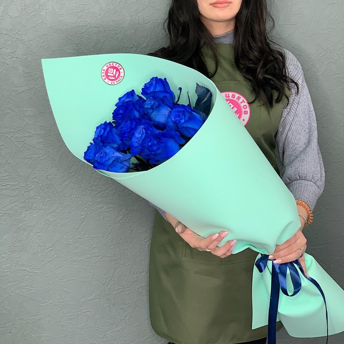 Эквадорские синие розы 70 см