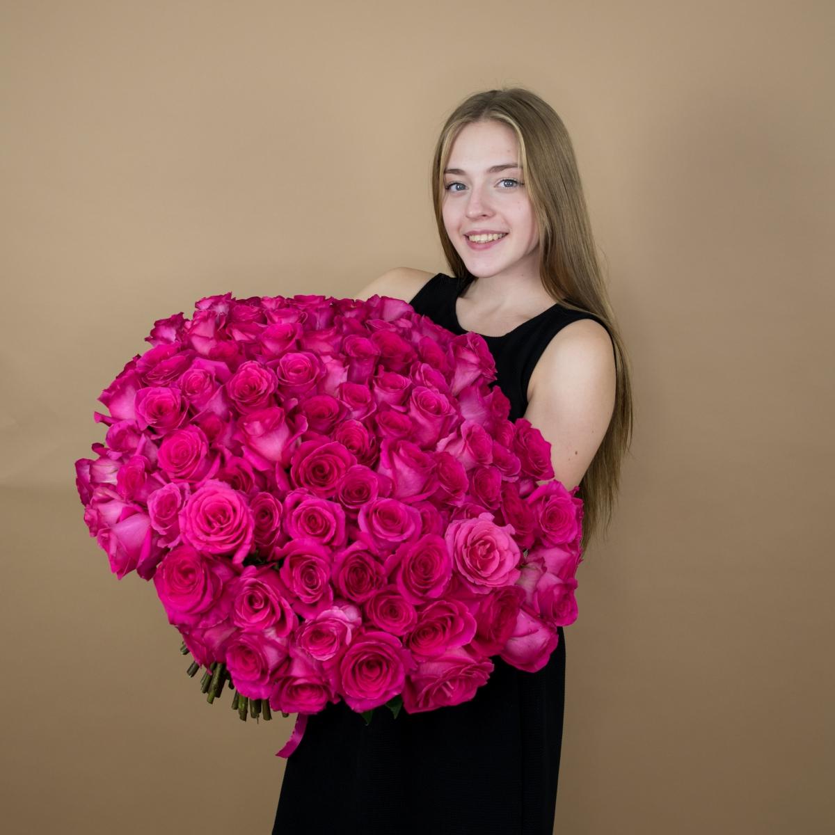 Розовые эквадорские розы 40 см